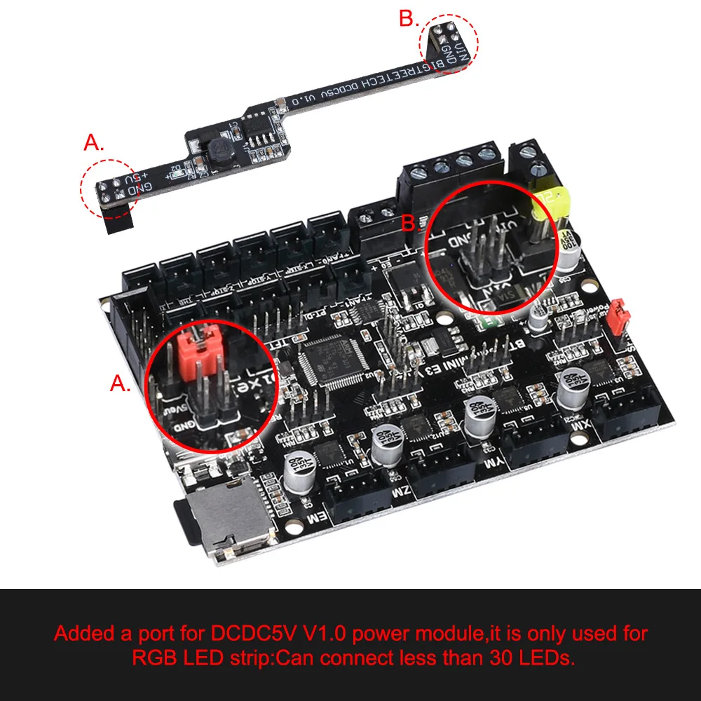 Skr Mini E3 - Modul Daya DCDC5V V1.0 Mendukung Lampu