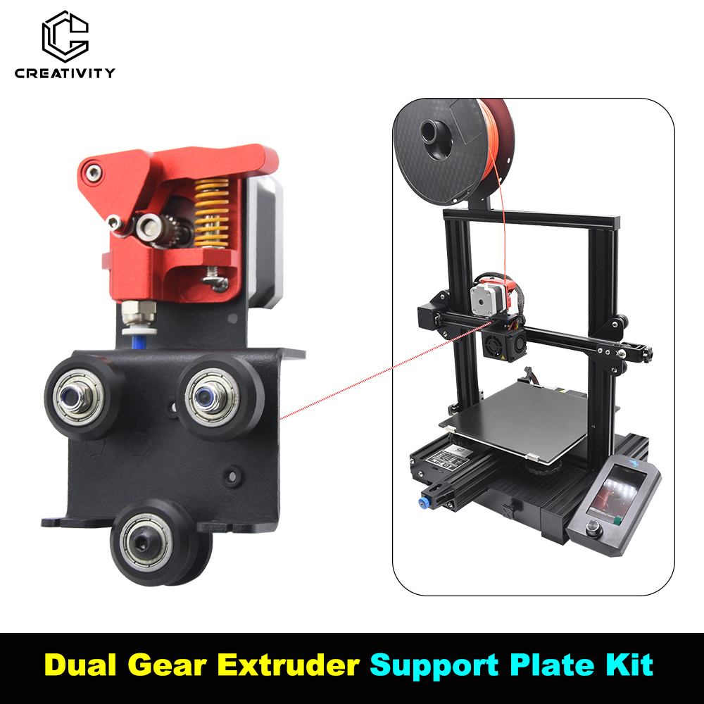 3D Printer Stand - Upgrade Kit pelat dukungan ekstruder gigi