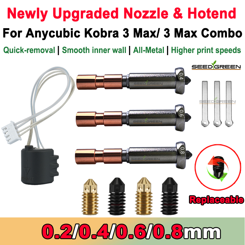 Hotend 0.4Mm - Nosel Peningkatan untuk Anycubic Kobra 3