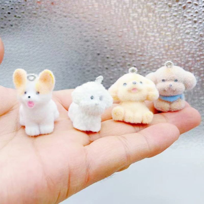 Resin - 10pcs Gantungan Kunci Mobil Boneka Anjing