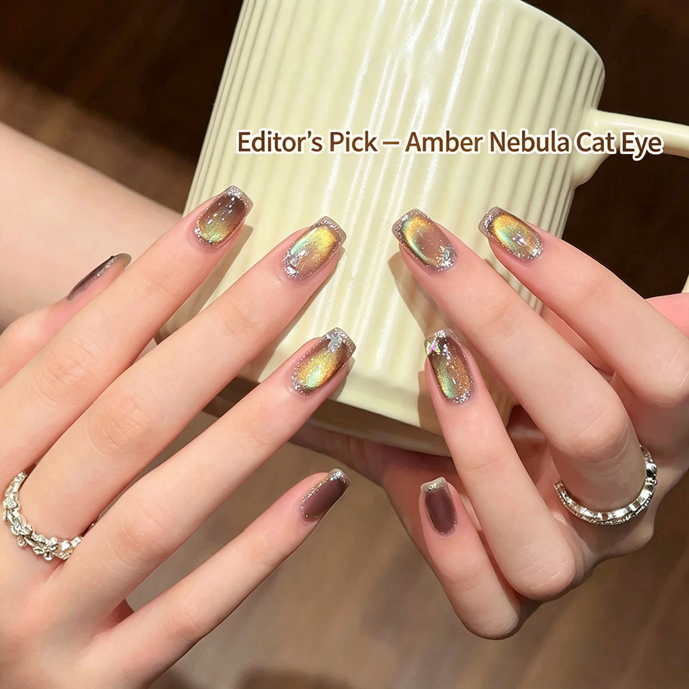 Cat Eye Gel Polish Amber Nebul - Resin ulasan dan harga