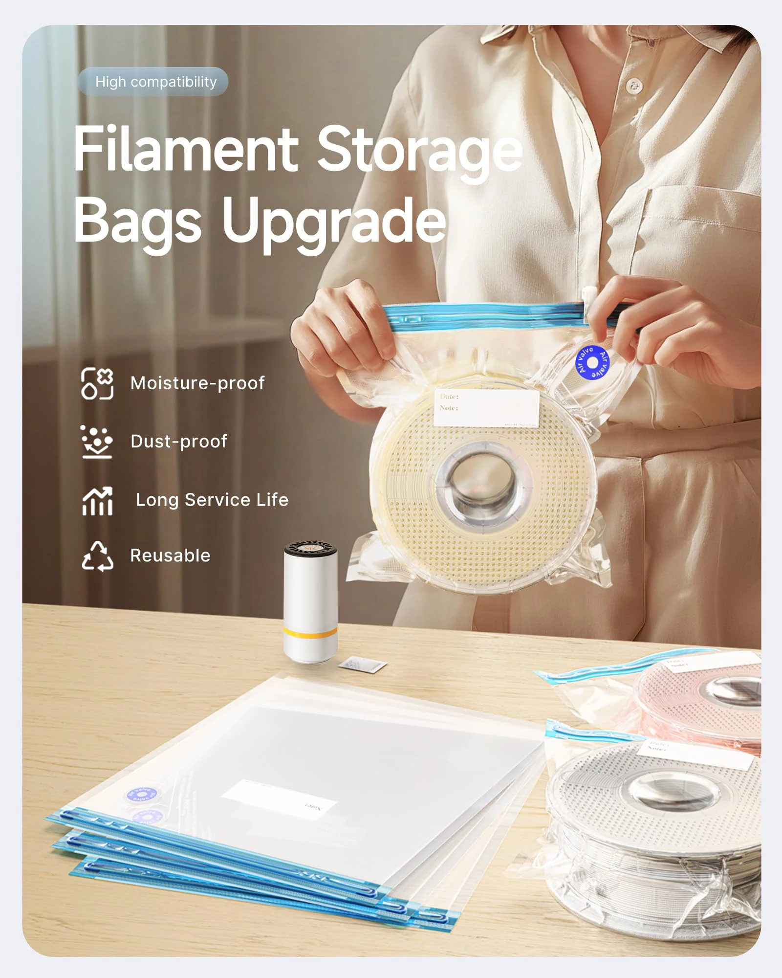 Tas Vakum Filamen Printer 3D d - 3D Printer Bed ulasan dan harga